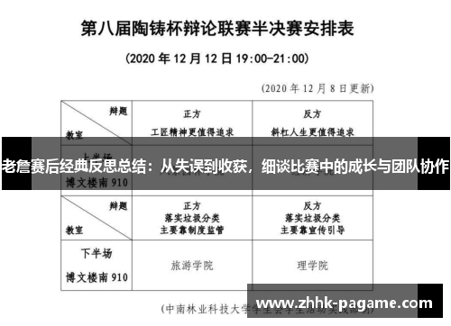 老詹赛后经典反思总结：从失误到收获，细谈比赛中的成长与团队协作